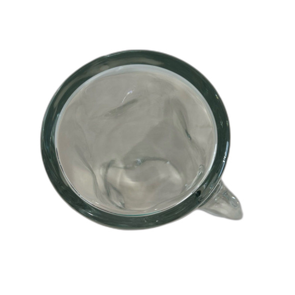 Thick Walls Wavy Glass Water Pitcher. - Picture 7 of 11